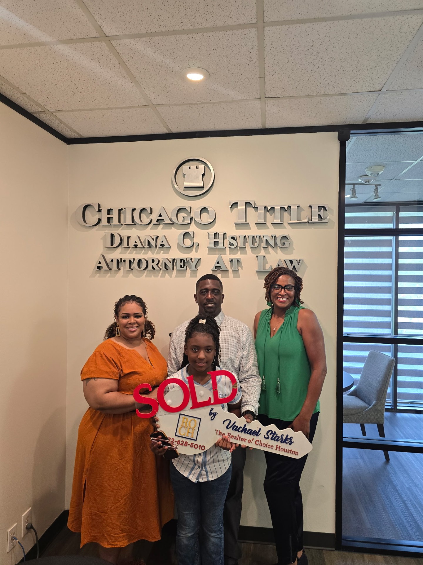 Family of three. First home. Keys in hand.